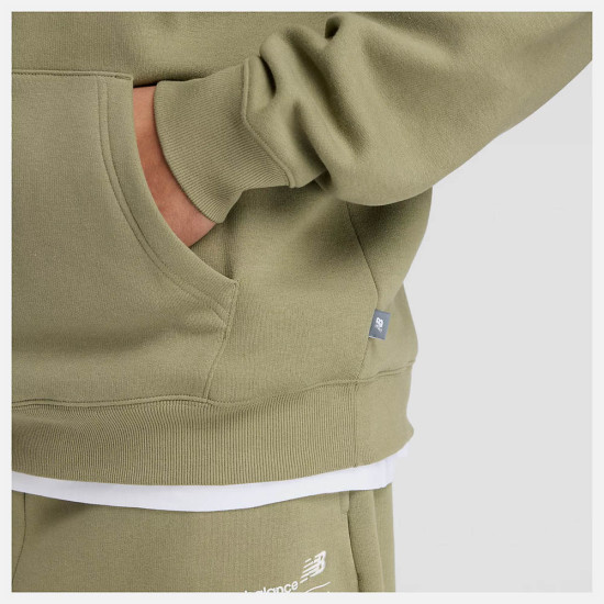 New Balance Ανδρικό φούτερ Linear Graphic Fleece Hoodie